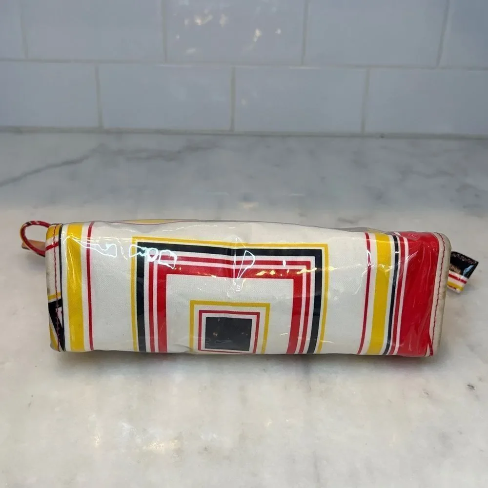Kate Spade Travel Bag Colorful Geometric Toiletries Cosmetic Case Pouch